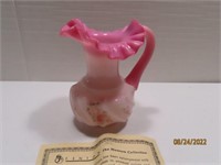 Signed 6.5" Pink MuseumCollec Pitcher Handpainted