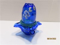 3pc Cobalt Blue 7" Candle Holder SET