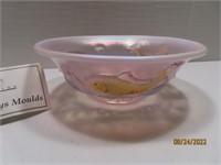 WILLIAMS signed 9.5" Fish Inlaid VERLYS Bowl