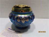 Rare 332/500 Signed Favrene Baroque Blue Box Vase