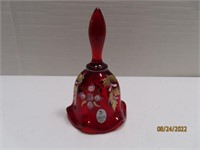 McCLOUD Signed & #d Ruby Red Painted 6" Bell