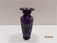 S STEPHENS Purple Handpainted 7.5" Imperial Vase