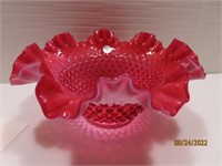 10" Cranberry Opalescent Bowl GENERATION Collectin