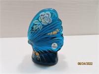 Signed Blue Handpainted 5" BUTTERFLY