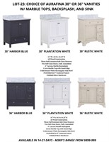 Vanities - Aurafina Deco 30" or 36" (Your Choice)