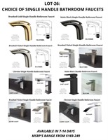 Bathroom Faucets - Single Handle (Your Choice)