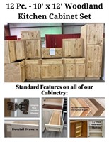 10' x 12' Woodland Kitchen Cabinet Set - 12pc.