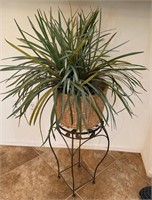 11 - ARTIFICIAL PLANT IN POT W/ STAND