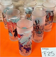 11 - SET OF 6 VINTAGE GLASSES (F25)