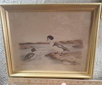 Art painting of 2 ducks 14x11 signed