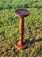 Solid Walnut Turned Plant Stand