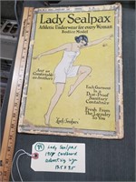 1917 Cardboard advertising sign Lady Sealpax