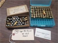 appx 140 rounds 45 ACP colt pistol ammo