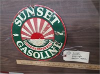Sunset gasoline Sunrise Motor Oil pump sign