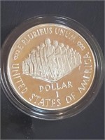 1987 We The People US silver dollar