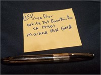 1940s 14k gold Sheaffer white dot fountain pen