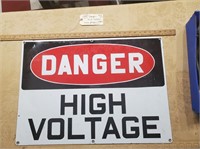 20x24 Danger High Voltage porcelain / metal sign