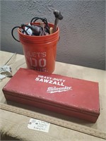 Heavy duty Milwaukee sawzall + bucket of tools