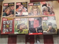 8 old LIFE magazines all 1961