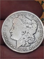 1891 O US Morgan silver dollar New Orleans
