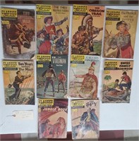 10 vintage Classics Illustrated Comic Books