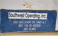 26x10 Southwest Milligan oil lease sign