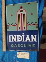 18x12 Indian gasoline porcelain sign