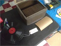 40+ old 78rpm Victrola records + case