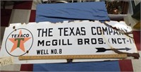 Texaco Texas Company porcelain sign 45+ inches