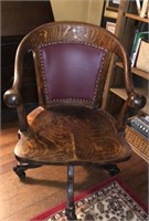 Vintage Desk Chair on Wheels 23” x 19.5” Seat,