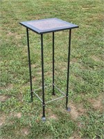Modern Hammered Copper Top Plant Stand
