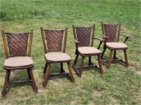 Set of Four Old Hickory Chairs Martinsville, IN