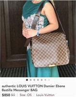 Authentic LV DAMIER Ebiene laptop messenger bag