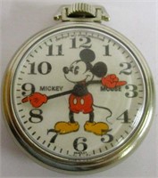 Bradley Openface Mickey Mouse Pocket Watch