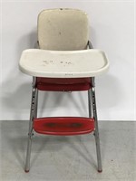 Vintage 1950s Cosco red metal child’s high chair