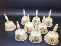 9 Vintage Hummel Bells 1970's - #700 - #707