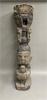Early African Hide Top Totem Drum