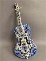 Delfts Blue Dutch Porcelain Violin