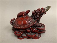Chinese Lucky Torise Resin Coin/ Figure 4"