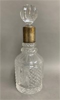 Sterling Silver Banded Crystal Decanter