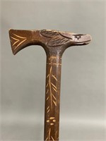 Native Carved Eagle Head Walking Stick