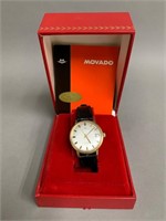 1970's Movad Gents Wristwatch with Original Case