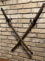 (2) Japanese Katana Samurai Swords in Sheaths