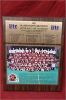 1987 Washington Redskins Super Bowl Plaque