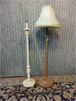 2 Carved Floor Lamps
