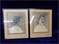 Framed Vintage Shirley Temple Photo