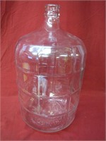 Vintage Heavy Glass Embossed Jar