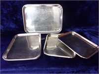 4 Pc Stainless Steel Nesting Trays