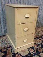 As Is Rough Vintage File Cabinet (three Drawer)