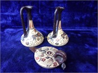 3 Pc Set of Reprod Greco Ewers and Oil Lamp from